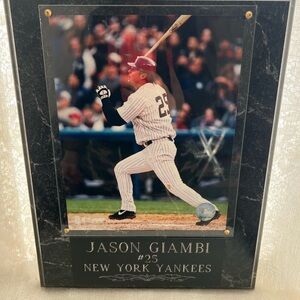 Jason Giambi New York Yankees Black Marble Plaque - Black